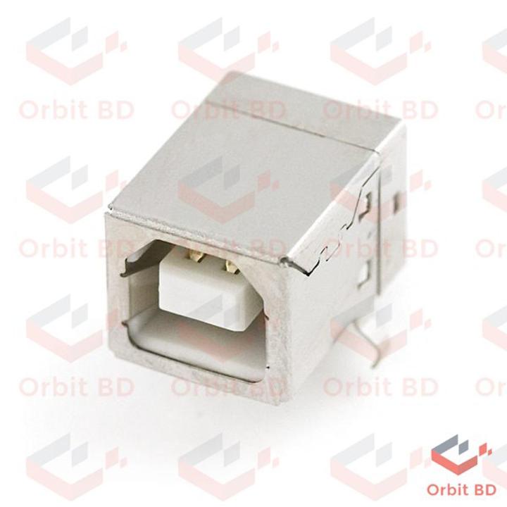 2Pcs USB Female Type-B Port 4 Pin Right Angle PCB DIP Socket PCB Mount ...