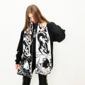 Japanese kawaii cartoon double-sided jacquard knitted Women scarf Korean Fairy Grunge Gothic men's scarf Y2K couple shawl Ruiqir Super Store. 