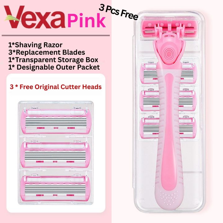 Pink%20Women%206%20Layer%20Shaving%20Razor%20Face%20Razors%20for%20Female%20Sharp%20and%20Skin%20Friendly%20Designed%20for%20Armpit%20and%20Pubic%20Hair%20Women%20Razor%20with%203%20Replacement%20Razor%20Blades%20-%20Image%202