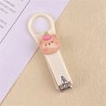 Cute Cartoon Nail Clippers Creative Bear Bow Animal Fingernail Cutter Cream Color Folding Anti-splash Manicure Nail Scissors. 