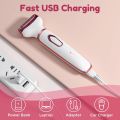 4-in-1 Electric Razor for Women - Rechargeable Painless Body & Facial Hair Remover, Bikini Trimmer for Legs, Underarm & Face, Portable Women's Shaver Set with Smooth Glide Technology.