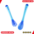 Baby Silicone Spoon BPA Free Non-toxic Newborn Training Long Handle Baby Spoon Soft Head Eating Spoon.