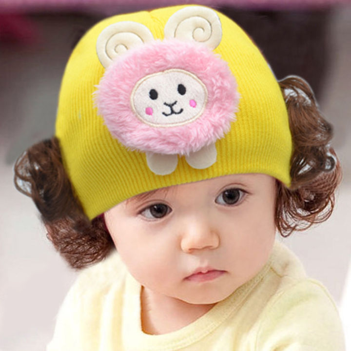 Rabbit%20Animal%20Baby%20Girls%20Boys%20Woolen%20Yarn%20Knit%20Wig%20Hat%20Skull%20Cap%20Beanie%20-%20Image%204