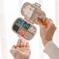Travel Pill Organizer 8 Compartments Travel Medicine Box Portable Folding Small Pill Case Daily Pill Container. 
