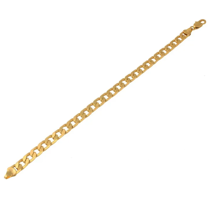 %E3%80%90Daily%20Necessities%20For%20Anyone%20Store%E3%80%9118K%20Yellow%20Gold%20GF%2010mm%20Mens%20Women's%20Curb%20Chain%20Jewelry%20-%20Image%204