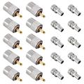 10 Pack UHF/PL-259 Solder Connector Plug with Reducer for RG8X, RG8, RG59, LMR-400, RG-213 Coaxial Coax Cable. 
