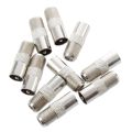 30 Pcs F-Type RF Connector:10Pcs Straight Metal F Type Female to TV PAL Male RF Connector Adapter & 20Pcs CCTV RG6 F-Type Twist-On Coax Coaxial Cable RF Connector Male - Silver Tone.