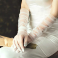 70cm Women Lace Gloves Mesh Tulle Gloves Lady Summer Sunscreen Mittens For Driving Long Gloves Tulle Elbow Wedding Party Bride Dress Glove.