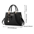 Elegant Women Messenger Bags with flower pendant Office Ladies Totes Pure Handbag for female Crossbody Shoulder Bags. 