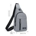 Chest Bag Fashion New Solid Color Men Chest Bag Outdoor Casual Fashion One Shoulder Crossbody Bag. 