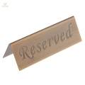 5 Pack Rustic Reserved Table Sign - Bronze Reserved Signs - Wedding Accessories. 