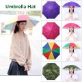 Portable Umbrella Hat Head Wearing Sunshade Rain Gear Outdoor Folding Umbrella Fishing Camping Beach Head Hats Windproof New. 