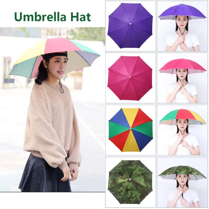 Portable%20Umbrella%20Hat%20Head%20Wearing%20Sunshade%20Rain%20Gear%20Outdoor%20Folding%20Umbrella%20Fishing%20Camping%20Beach%20Head%20Hats%20Windproof%20New%20Moonlight%20Shines%20-%20Image%202