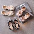 Girls Crown Bow Design Party Shoes - Full Pearl & Stone Work Kids Sandal.