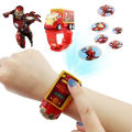 Dropshipping children's digital transformer toy watches, pull back car projection watches, cartoon electronic watch gifts.