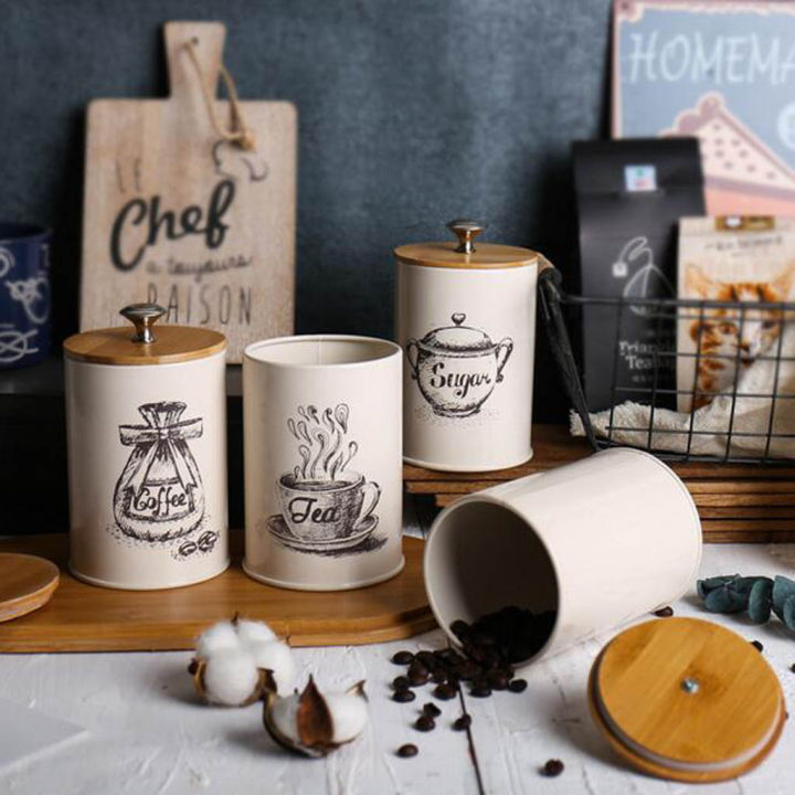 3Pcs%20Retro%20Tea%20Coffee%20Sugar%20Kitchen%20Storage%20Canisters%20Jars%20Pots%20Containers%20Tins%20-%20Image%207