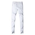 White Men's Jeans Four Seasons Affordable Luxury Fashion Pants Slim Straight Stretch Trousers Trendy Men's Pants.