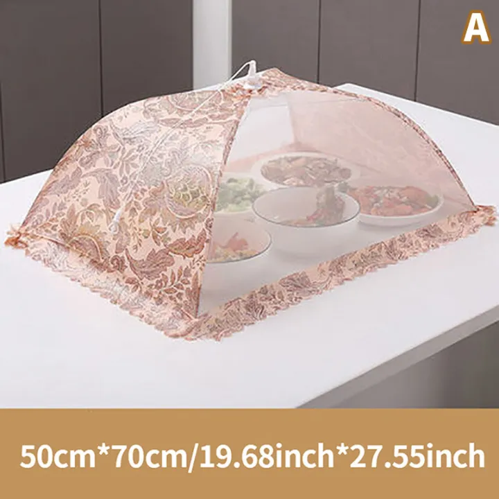 fucun%20Rectangular%20Round%20Net%20Food%20Cover%20Umbrella%20Style%20Anti%20Mosquito%20Table%20Mesh%20-%20Image%202