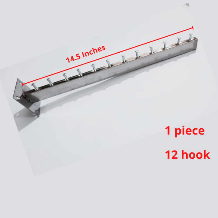 1.Piece Wall Mounted Clothes Hanging Hangers of Hanger 12-E-hook silver cloth single hooks stand hook - Hanger