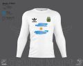 Argentina Football Team Lovers Long Sleeve Tshirt With Argentina Football Logo & Flag - Argentina Jersey 2022 - Jersey.