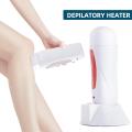 Electric Wax Heater Roller Base Roll On Waxing Refillable Cartridge Depilatory Heater Hair Remover Portable Epilator. 