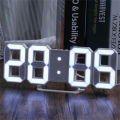 3D LED Digital Clock Electronic Table Clock Alarm Clock Wall Glowing Hanging Clocks. 