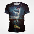 Classic Vintage T-shirts Back To The Future Men Print Tees Retro 3D Graphic Short Sleeve Streetwear Sport Adventure Tops T Shirt.