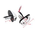 2 Pcs Windshield Washer Wiper, Car Jet Water Spray Nozzle Spout with LED Light Eye Lamp 12V. 