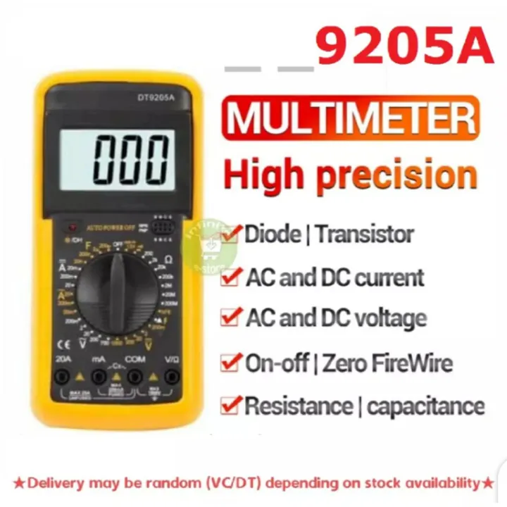 9205A%20Digital%20Multimeter%20%20Volts%20Amps%20Resistors%20Ohms%20Transisor%20Tester%20-%20Image%205