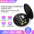 【FUPANG】♥Ready stock free shipping♥Five in one multifunctional universal charging cable box, mobile holder data cable.