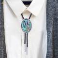 Cowgirl Bolo Tie Western Cowboy Necktie for Men Oval for Wedding Anniversary.
