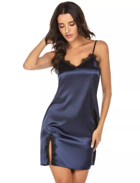 Ladies%20Romantic%20Lace%20Nightgowns%20Sexy%20Short%20Mini%20Silk%20Satin%20Night%20Dress%20Sleepwear%20For%20Woman%20-%20Night%20Dress%20For%20Women%20-%20Night%20Dress%20For%20-%20Image%204