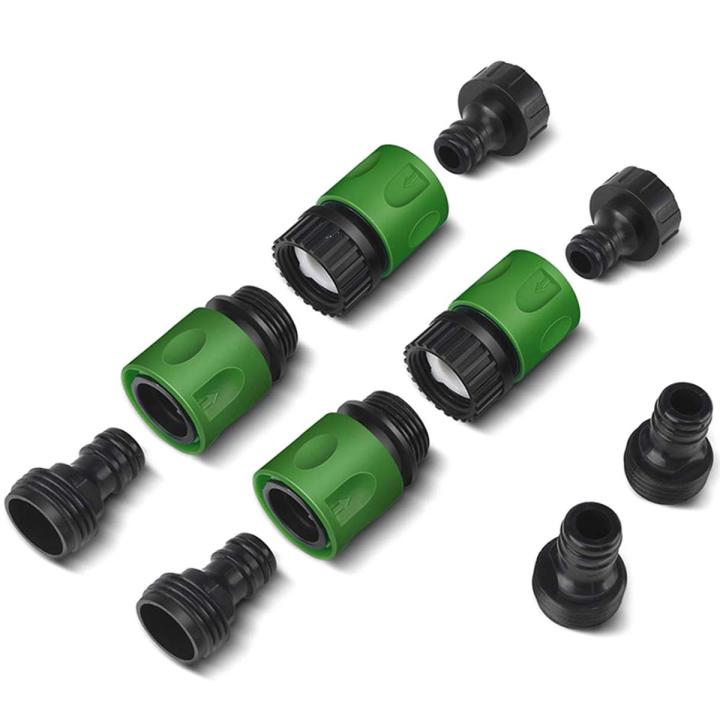 Garden Quick Connect Release Water Hose Fittings Plastic Connectors, Male & Female 3/4 Inch GHT 10Pcs