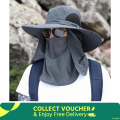 1pcs Summer Sun Hats UV Protection Outdoor Fishing Cap for Men Women with Adjustable Headgear.