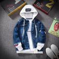 Men Denim Jacket Streetwear Hip Hop Men's Hooded Jean Jackets Male Casual Loose Outerwear 2022 New Spring Fashion Slim Fit Coat.