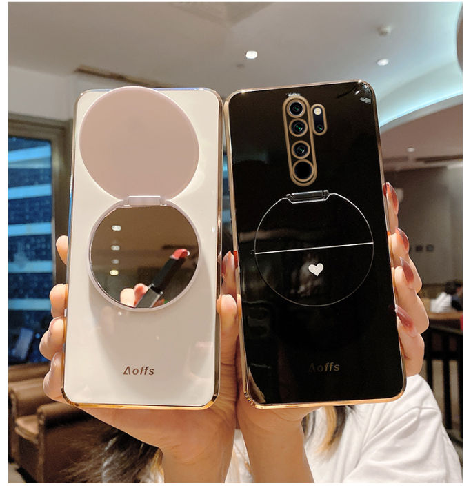 For%20Xiaomi%20Redmi%20Note%208%20Pro%20Back%20Cover%20+%20Makeup%20Mirror%20Stand%20Holder%20Luxury%20Shiny%20Plating%20Square%20Bumper%20Soft%20Silicone%20Shockproof%20Protective%20Phone%20Case%20-%20Image%203