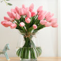 Upscaled Quality - Artificial Tulip Flowers False Bouquet Real Touch Home Wedding Party Decor - Innovative Design - Expression of Yourself. 