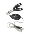 【Xiaofeng】USB MID Editing Cable-1 MIDI cable to USB cable-black. 