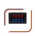 DC 0-200V 10A Digital Voltmeter Ammeter Blue + Red LED Dual Display Amp Volt Meter Car Voltage Current Monitor.