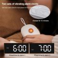 Powerful Wake Up Alarm Clock Snooze Strong Wake Artifact 2 Vibrating Modes Multifunctional for Hearing-impaired Deaf. 