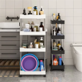Wide type Rolling Storage Cart Mobile Gap Storage Rack Multi-purpose Utility Cart Kitchen Organizer Shelf Bathroom Storage Rack Push Trolley Shelf Floor Multi-layer Crevice Living Room Storage Trolley Kitchen Crevice Shelf. 