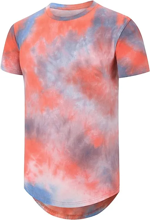 TUEBARR%20Men's%20Tie%20Dye%20Hipster%20T%20Shirts,%20100%25%20Cotton%20Round%20Hemline%20Tie%20Dye%20T%20Shirt%20for%20Men%20-%20Image%202
