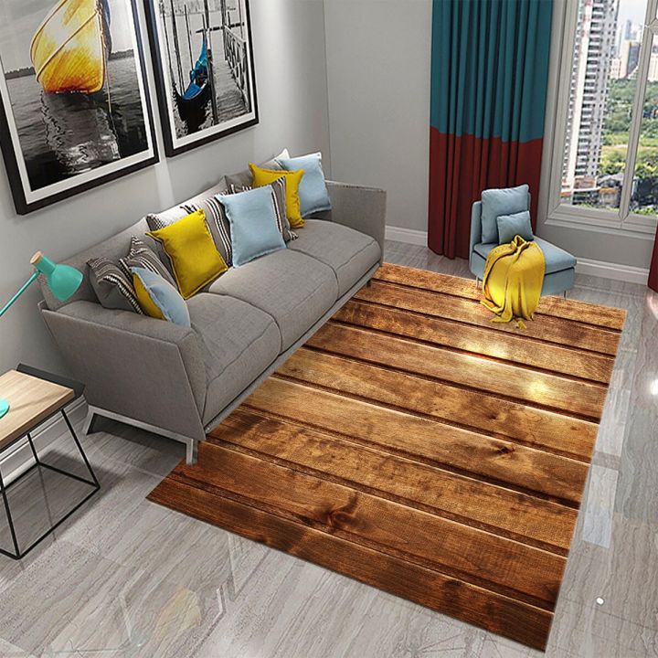 3D Wood Carpet for Bedroom Rug Long Kitchen Mat on The Floor Living Room Carpet Absorbent Non-slip Bathroom Area Rug Home Decor
