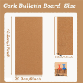 Cork Board Bulletin Board, Small Rectangular Pin Board for Wall.