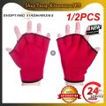 1/2PCS HotSwimming Gloves Aquatic Water Resistance Flippers Webbed Glove Dive Fit Paddle Training Gloves. 