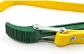 Multi-Purpose Adjustable Rubber Belt Strap Wrench and Steel Handle Adjustable Strap Filter Opener Wrench for Opening Filter, Pipe and Tin - Green 12 Inch. 