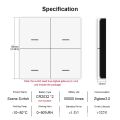 Tuya ZigBee Smart Scene Switch 4 Gang 12 Scene Switch Push Button Smart Life Controller Works With 2MQTT And ZigBee Gateway.