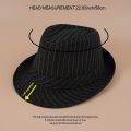 Linen Top Hat Jazz Hat Sun Hat Family Straw Hat Men and Women Visor Hat.