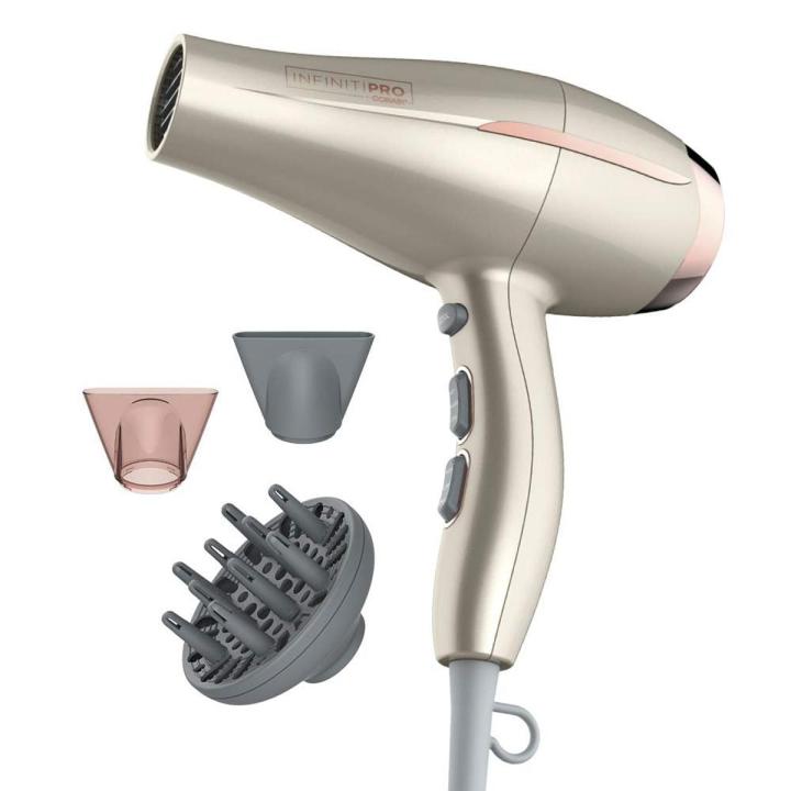 Infiniti Pro Ceramic Hair Dryer, Ionic, 1875 Volts, Gold Blow