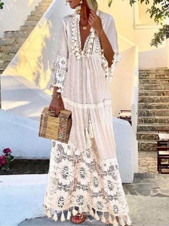 bohemian%20maxi%20dress%20large%20size%20dress%20bohemian%20style%20collar%20lace%20dress%20season%20solid%20color%20v%202022%20fall%20vestidos%20tassel%20ladies%20-%20Image%206